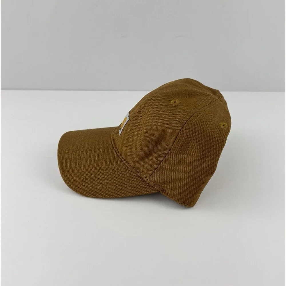 NEW Carhartt Infant Brown Canvas Cotton Logo Stretch Baseball Cap Hat AH8900